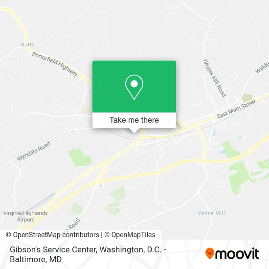 Gibson's Service Center map