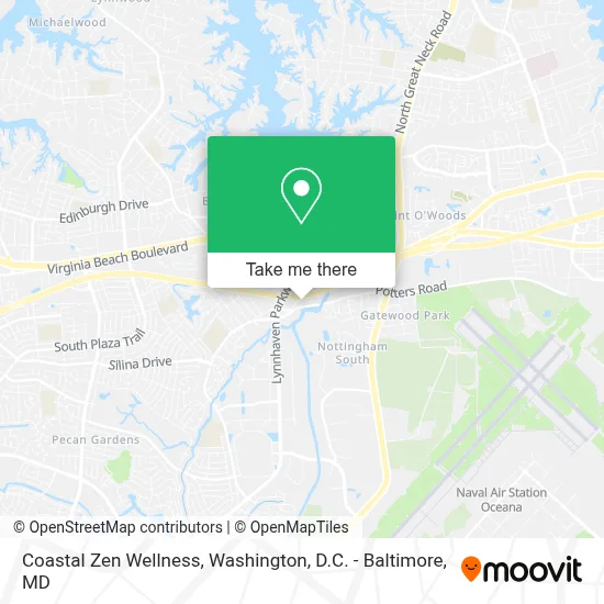 Coastal Zen Wellness map