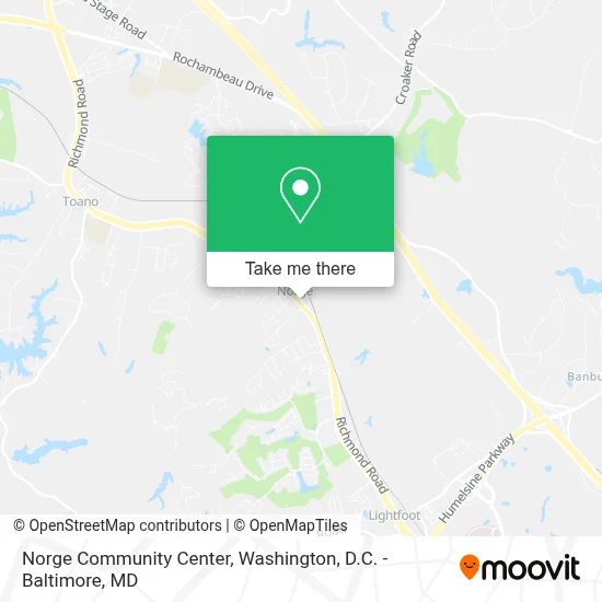 Norge Community Center map