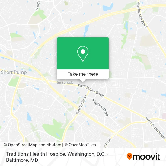 Traditions Health Hospice map
