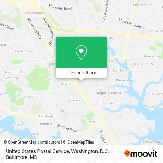 United States Postal Service map