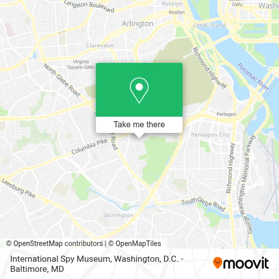 International Spy Museum map