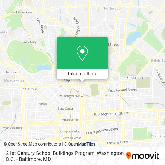 21st Century School Buildings Program map