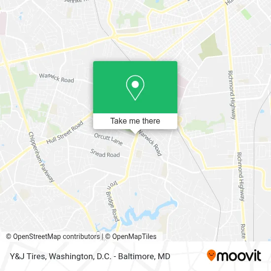 Y&J Tires map