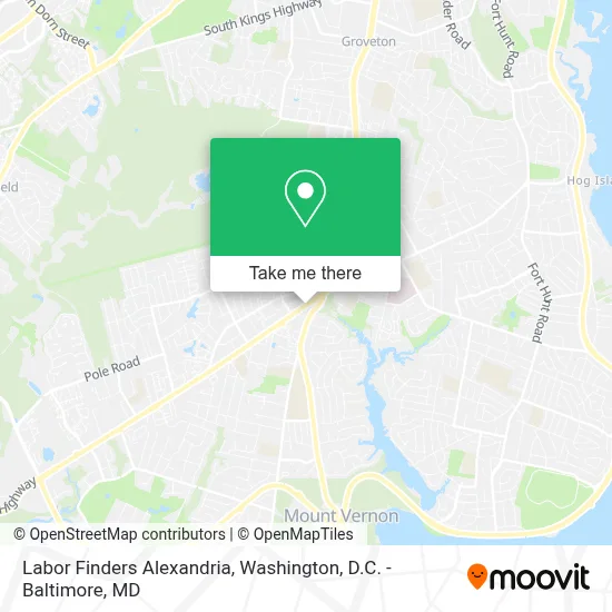 Labor Finders Alexandria map