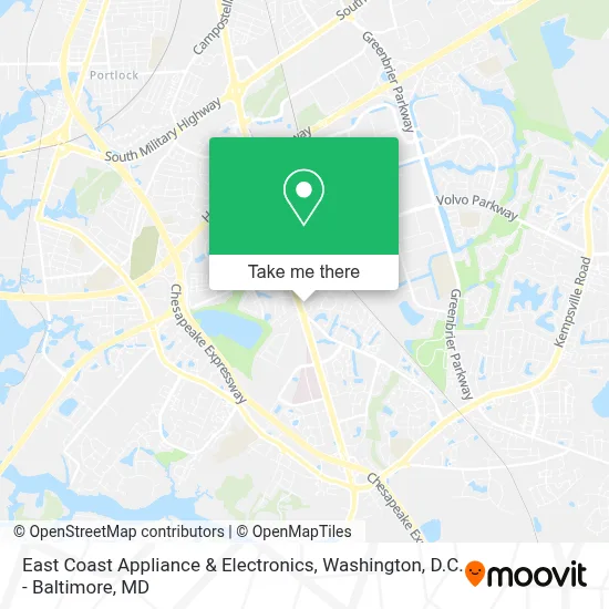 East Coast Appliance & Electronics map