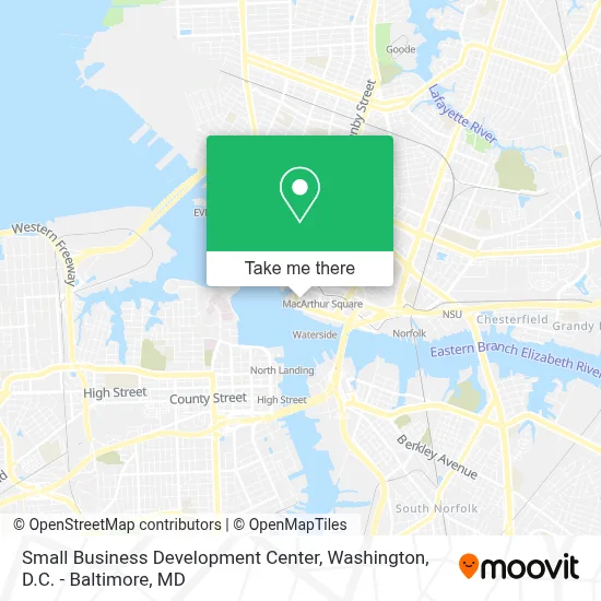 Small Business Development Center map