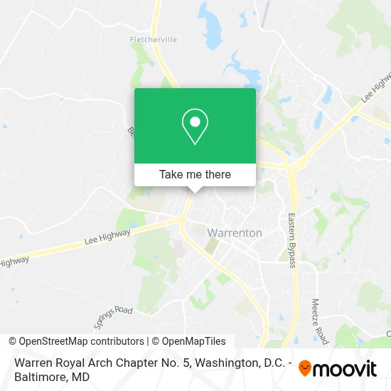 Warren Royal Arch Chapter No. 5 map