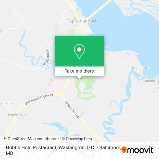 Hobbs Hole Restaurant map