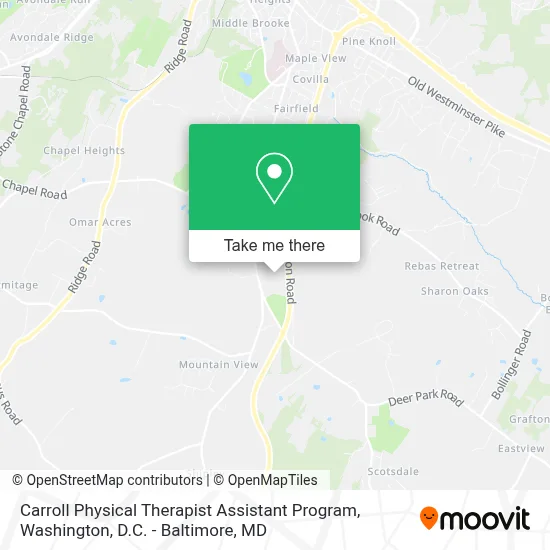 Carroll Physical Therapist Assistant Program map