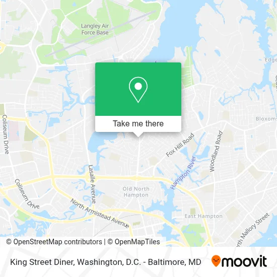 King Street Diner map