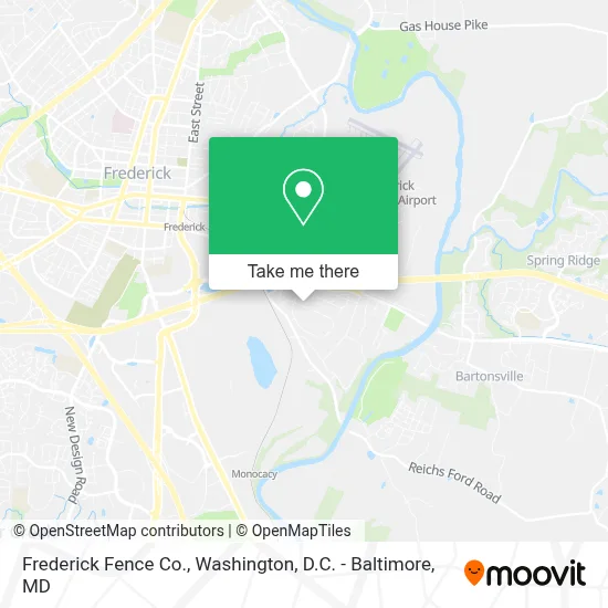 Frederick Fence Co. map