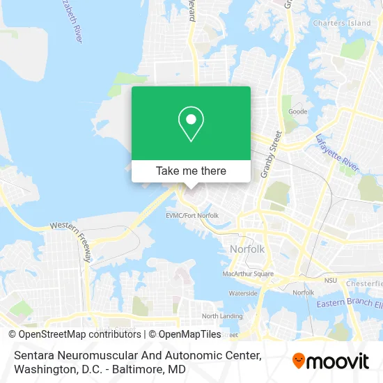 Sentara Neuromuscular And Autonomic Center map