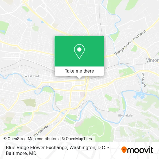 Blue Ridge Flower Exchange map