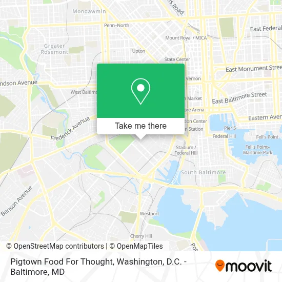 Pigtown Food For Thought map