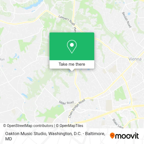 Oakton Music Studio map