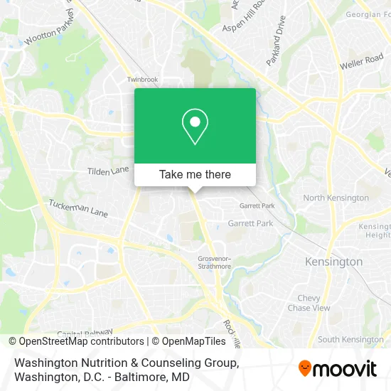 Washington Nutrition & Counseling Group map