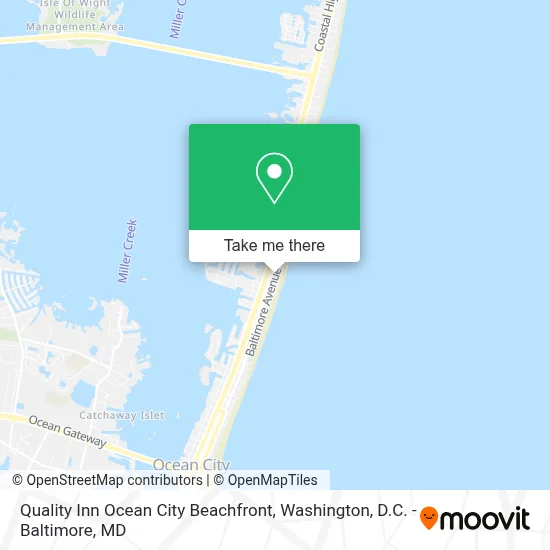 Quality Inn Ocean City Beachfront map