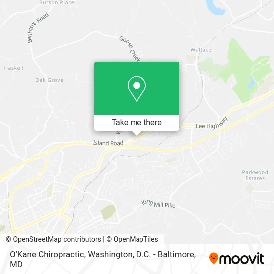 O'Kane Chiropractic map