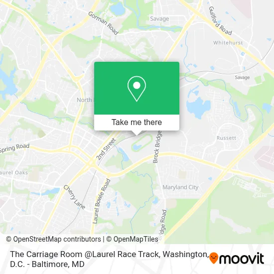 The Carriage Room @Laurel Race Track map