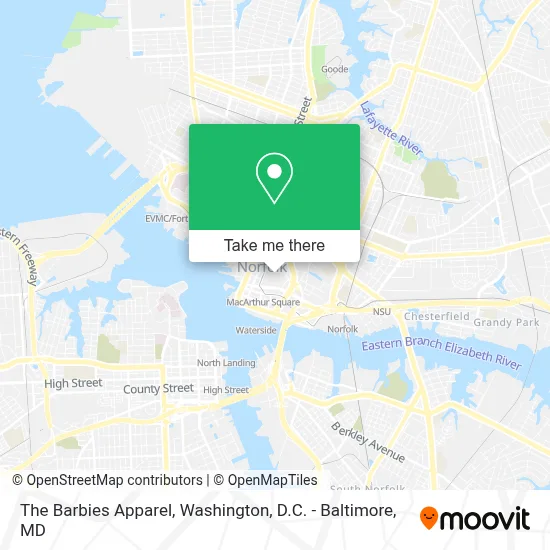 The Barbies Apparel map
