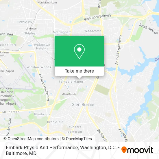 Embark Physio And Performance map