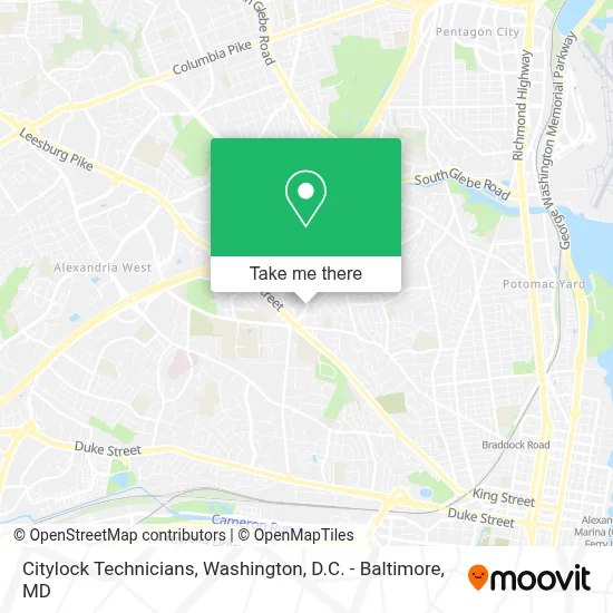 Citylock Technicians map