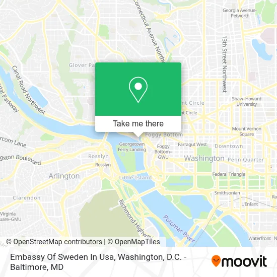 Embassy Of Sweden In Usa map