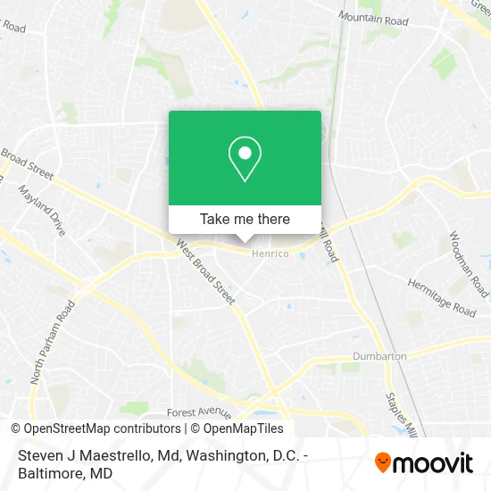 Steven J Maestrello, Md map