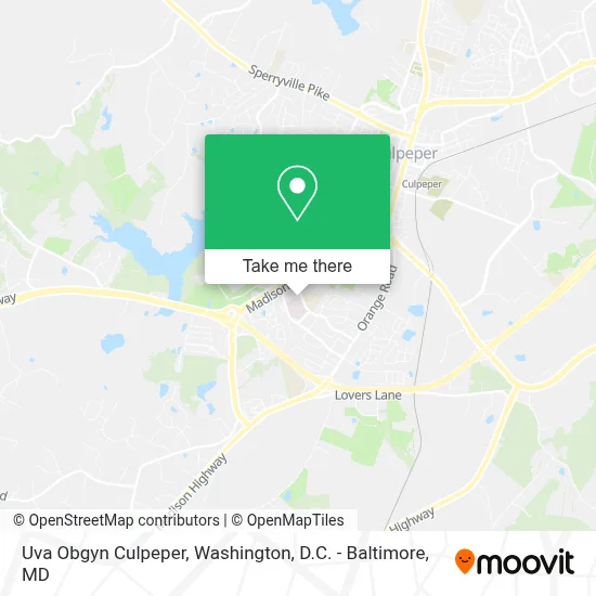 Uva Obgyn Culpeper map