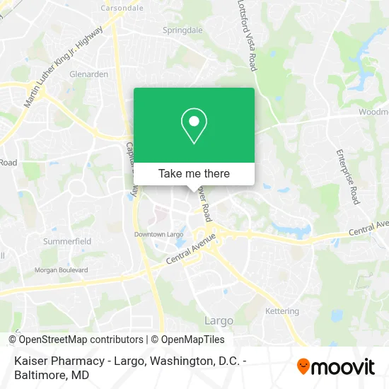 Kaiser Pharmacy - Largo map