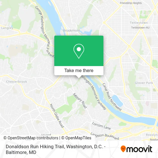 Donaldson Run Hiking Trail map