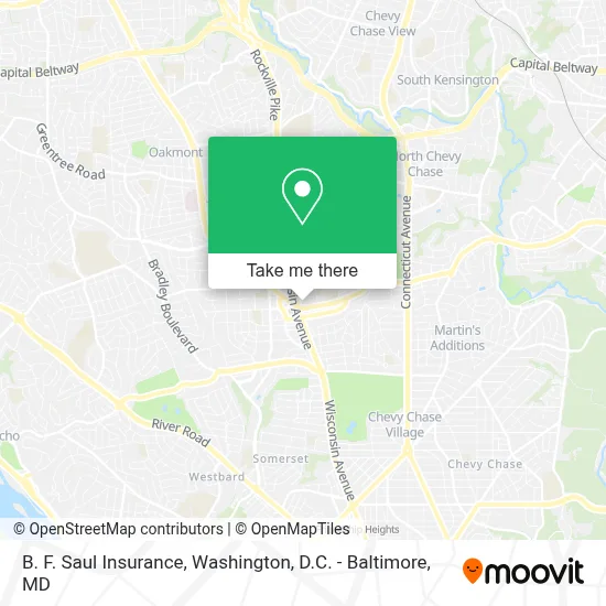 B. F. Saul Insurance map