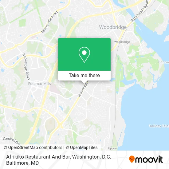 Afrikiko Restaurant And Bar map