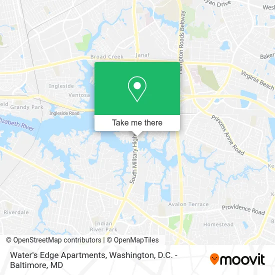 Water's Edge Apartments map