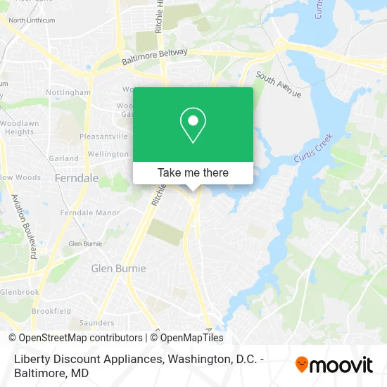 Liberty Discount Appliances map