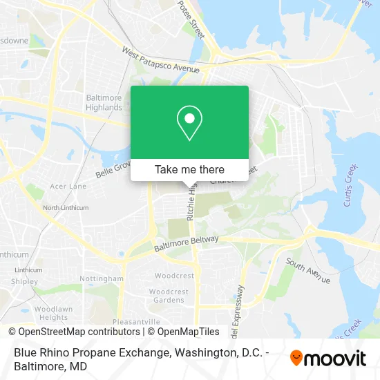 Blue Rhino Propane Exchange map