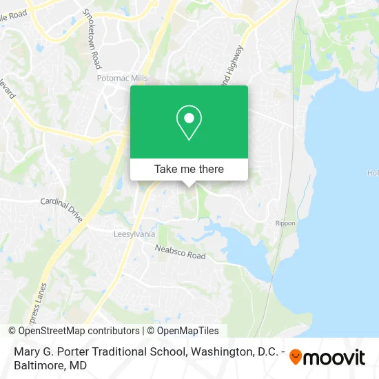 Mary G. Porter Traditional School map