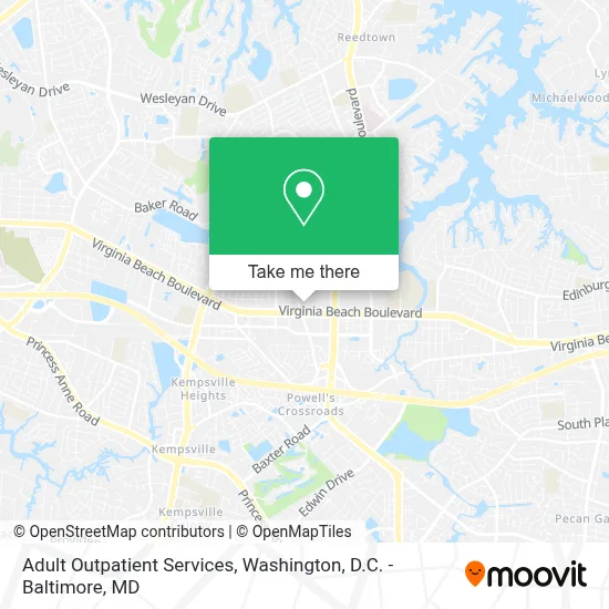 Adult Outpatient Services map