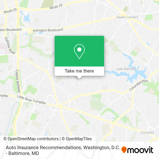 Auto Insurance Recommendations map