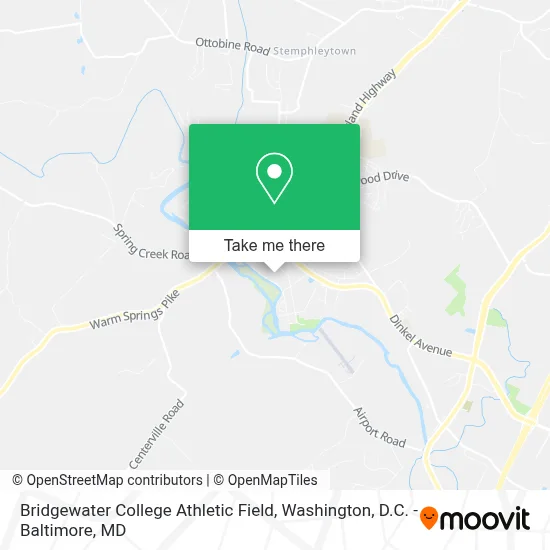 Bridgewater College Athletic Field map