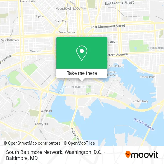 South Baltimore Network map