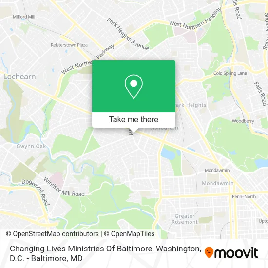 Changing Lives Ministries Of Baltimore map