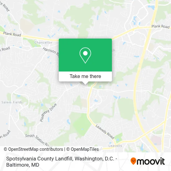Spotsylvania County Landfill map