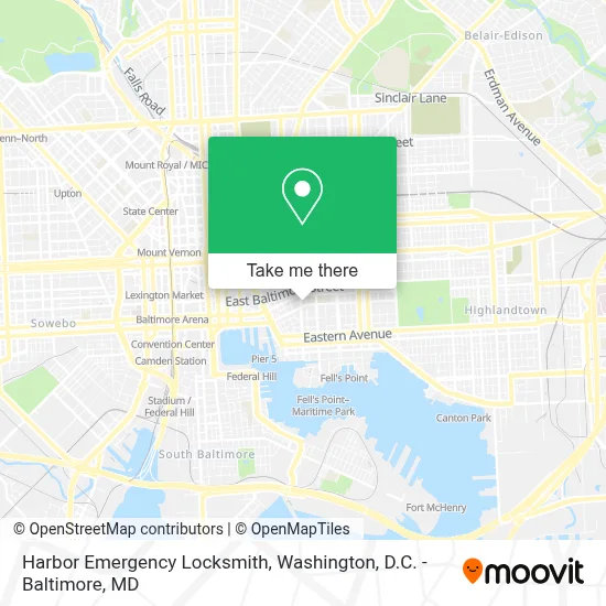 Harbor Emergency Locksmith map