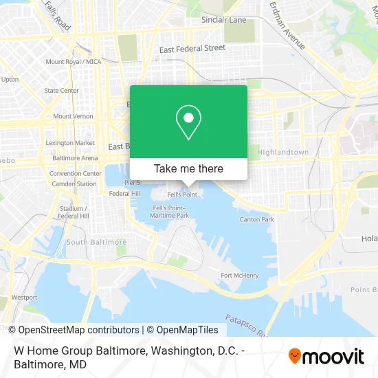 W Home Group Baltimore map