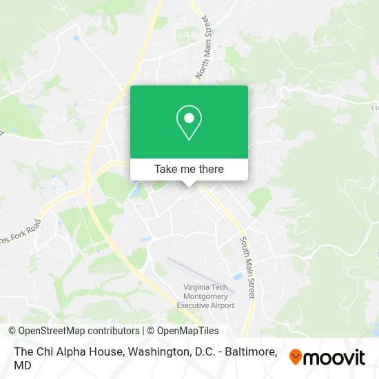 The Chi Alpha House map
