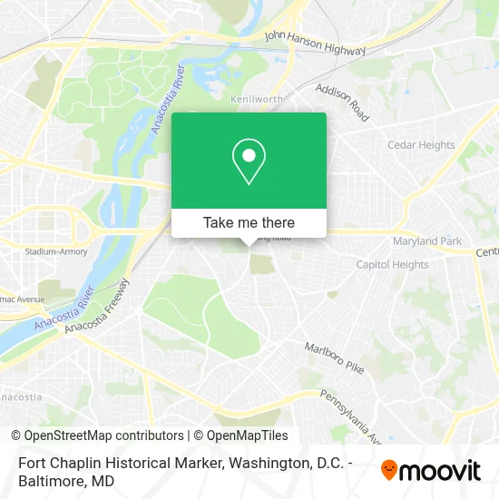 Fort Chaplin Historical Marker map