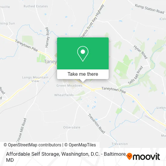 Affordable Self Storage map