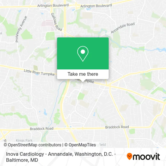 Inova Cardiology - Annandale map